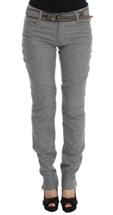 Ermanno Scervino Gray Cotton Slim Fit Casual Bootcut Pants -   -  Ermanno Scervino.